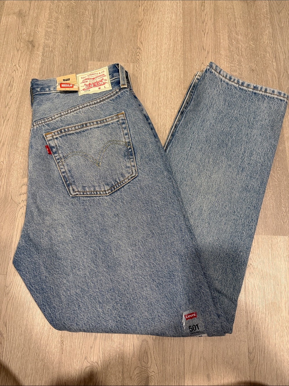 NWT Levi's 501 linen + denim jeans